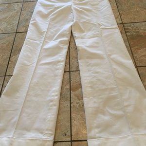 Nautical cuffed white trousers, Banana Republic size 8